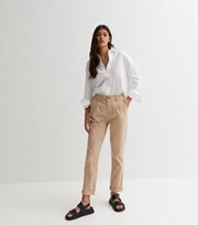 New Look Stone Mid Rise Straight Leg Chinos